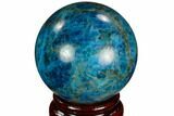 Bright Blue Apatite Sphere - Madagascar #121845-1